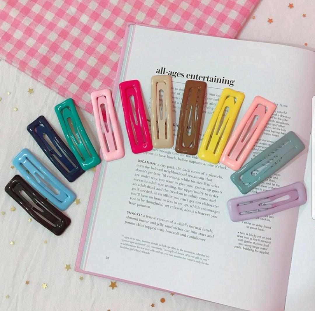 Candy Colored Trendy Hairclips | 4 FOR 110 (Category: Hair Accessories) located in Caloocan City. Submitted by _stylish.ph (Listing ID 225258328, Image 3). Description: 4pcs for 110.00 Features: •Firm, durable, reusable and not easy to deform. •Material: Metal/Resin •Size: Length 7cm/2.75" •Package inlcudes: 1 x piece hairclip •All items are brand new ●LIMITED STOCKS! •Actual color of the item may slightly vary from the photo due to lighting. For