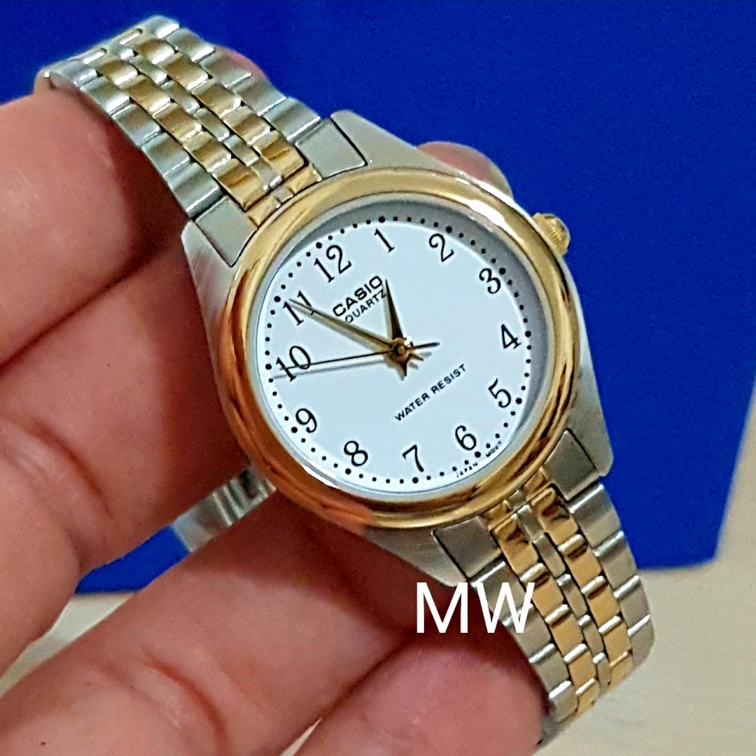 casio two tone ladies watch