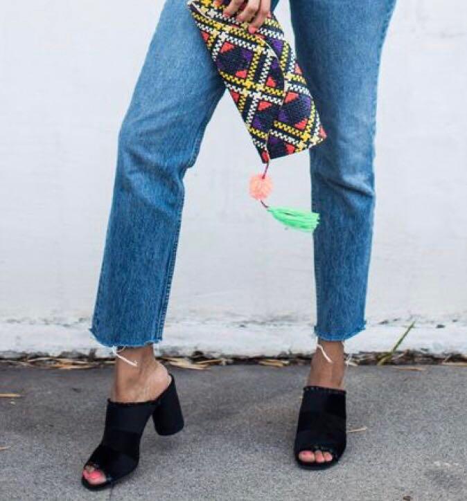 Frayed mules online