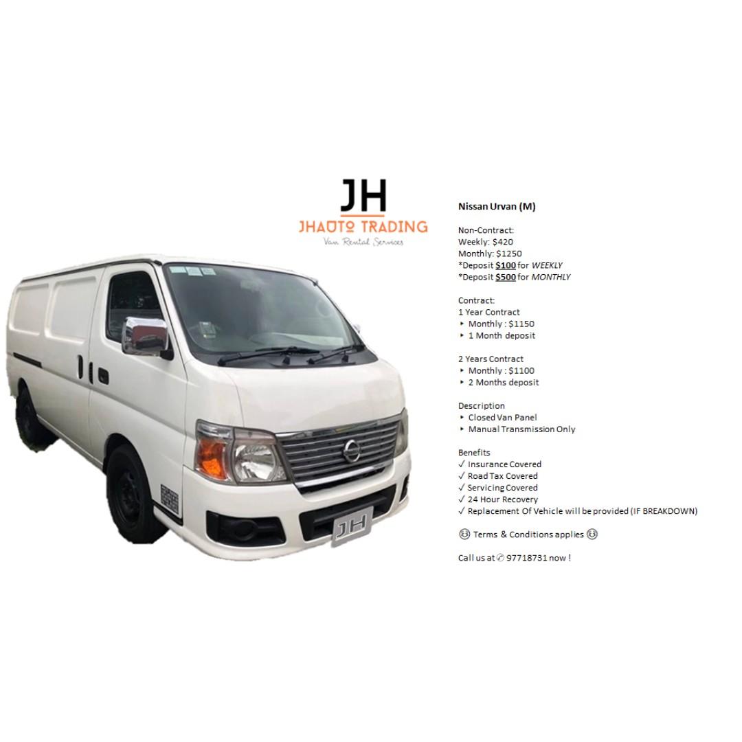 Cheap Van Rental Nissan Urvan Cars Commercial Vehicles
