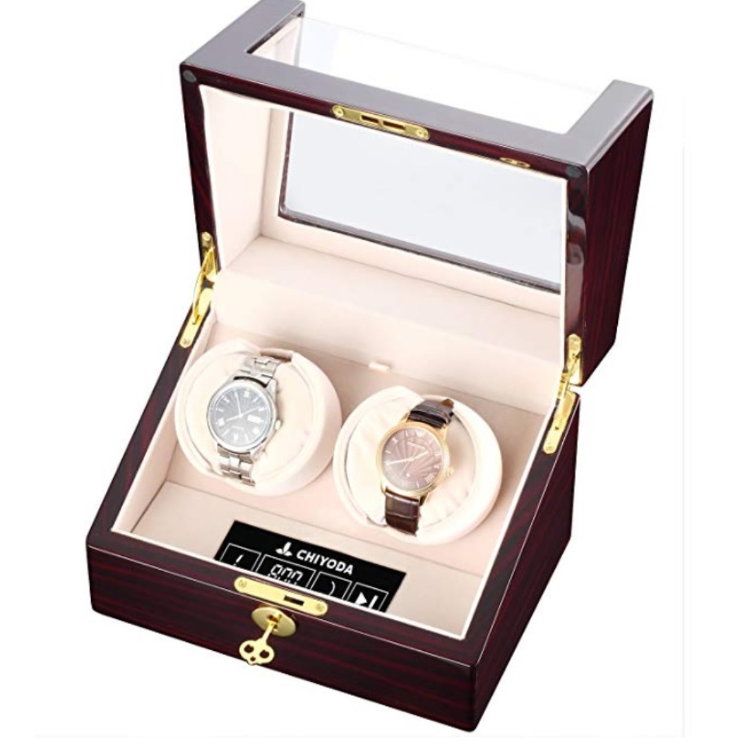CHIYODA Double Automatic Watch Winder for 2 Watches, Automatic Watch