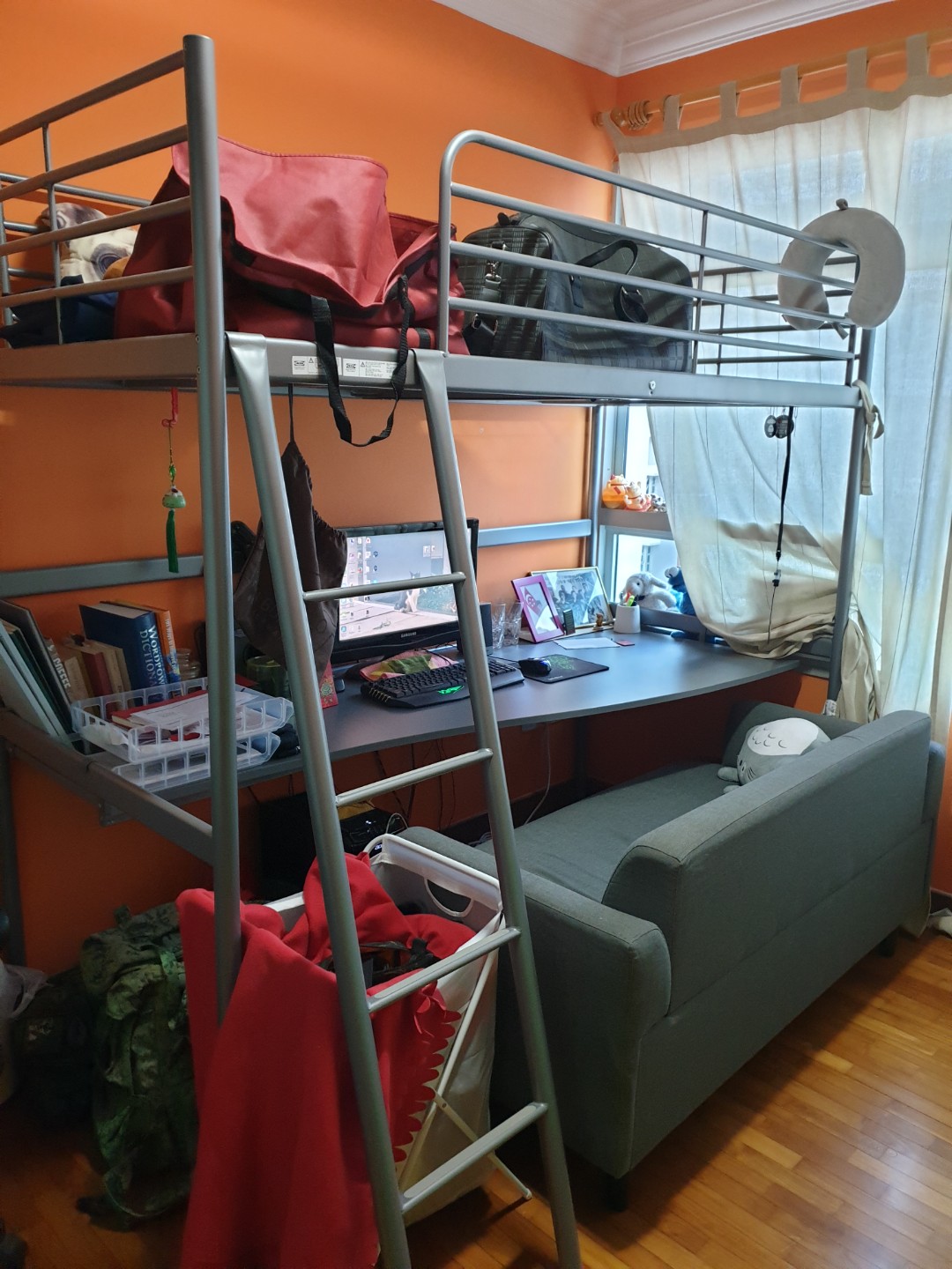 Double Decker Bed With Study Table Mattress Included Furniture Share This Listing