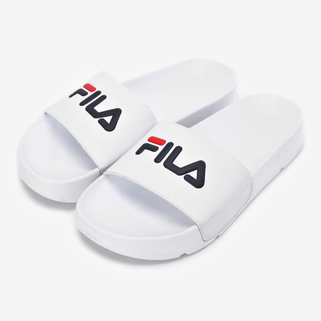 white fila slides womens