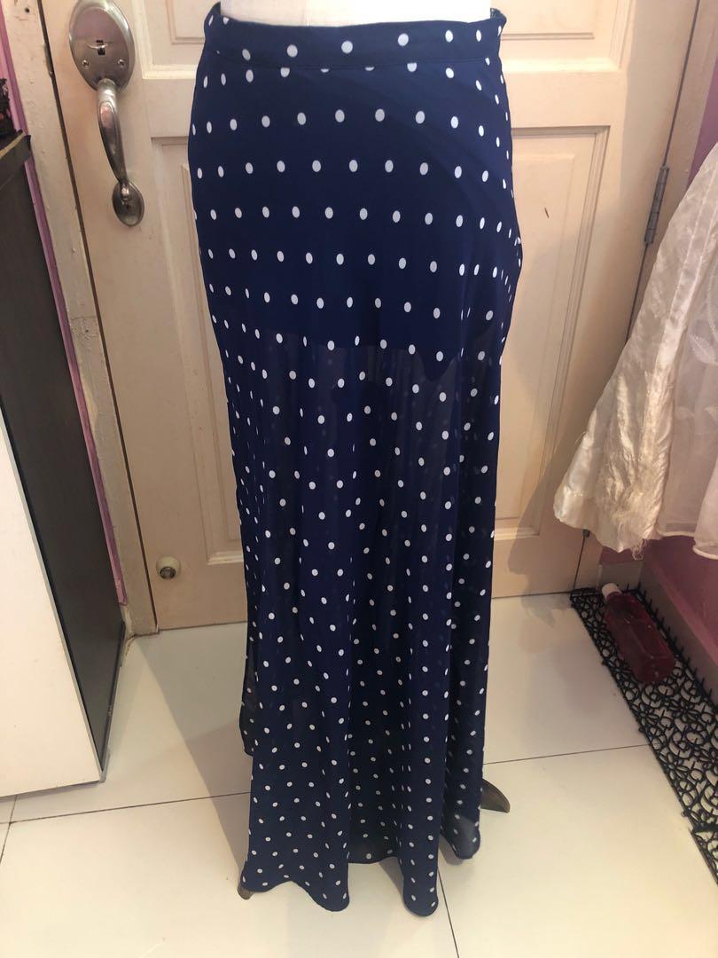 Polka dot maxi deals skirt forever 21