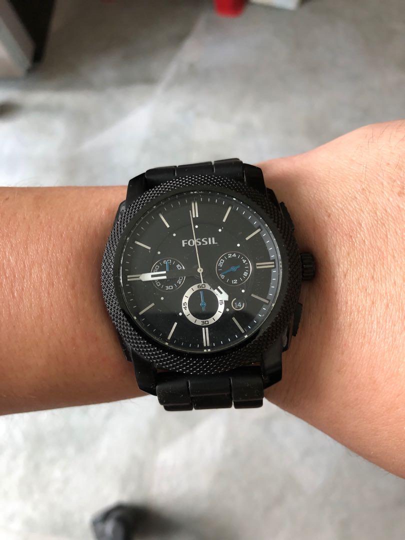 Fossil men's watch rubber strap deals