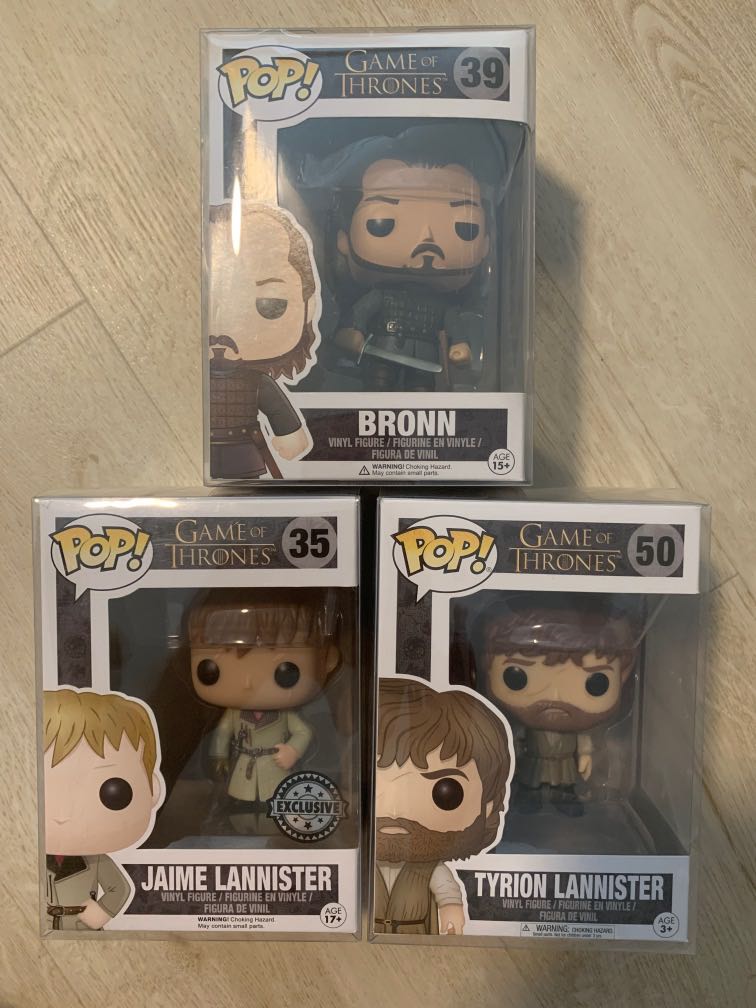 Funko Pop Game of Thrones Bronn Jaime and Tyrion Lannister