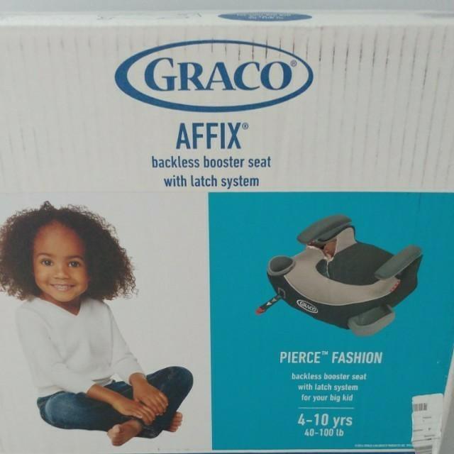 graco affix backless booster car seat