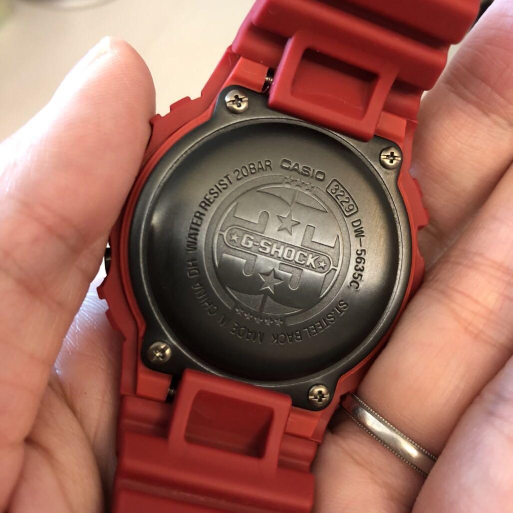 限定>G-SHOCK 35周年記念限定RED OUT DW-5635-4JR Casio, 名牌, 手錶