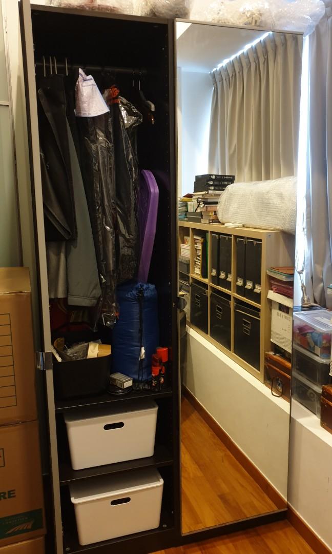 Ikea Pax Wardrobe With Vikedal Glass Doors Furniture Shelves