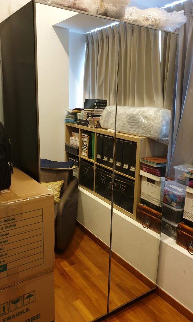 Ikea Pax Wardrobe With Vikedal Glass Doors Furniture Shelves