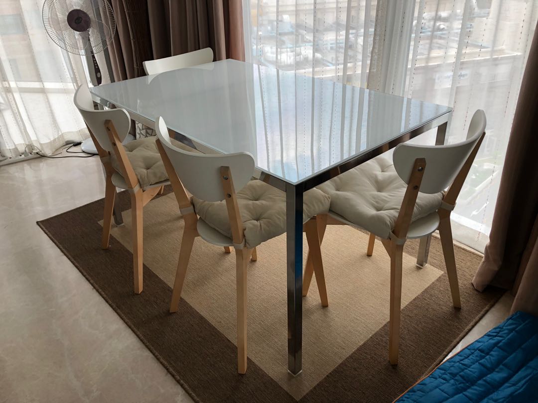 IKEA Torsby dining table and 4 Nordmyra chairs Furniture Home