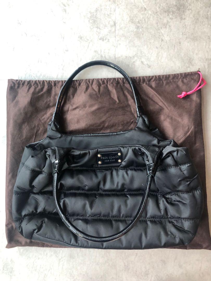 Kate Spade Black Nylon Puffer Bag, Women's Fashion, Bags & Wallets,  Cross-body Bags on Carousell