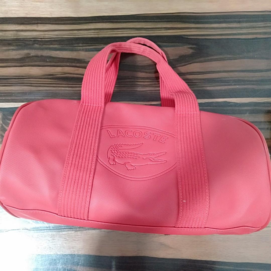 Lacoste Duffle Bag Red, Women's Fashion, Bags & Wallets, Crossbody