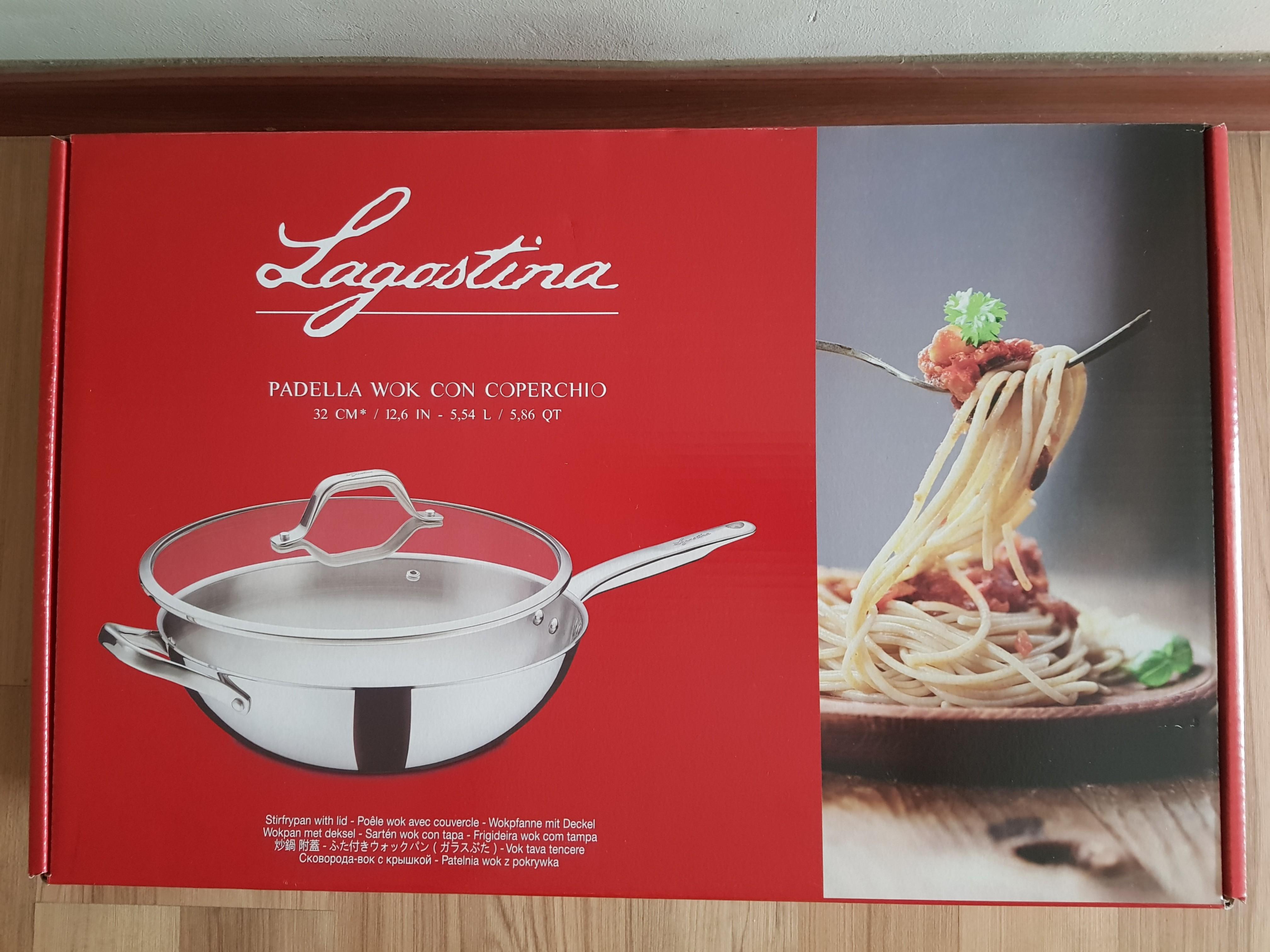 Lagostina - Padella Wok Con Coperchio (32 cm), Furniture & Home Living,  Kitchenware & Tableware, Cookware & Accessories on Carousell