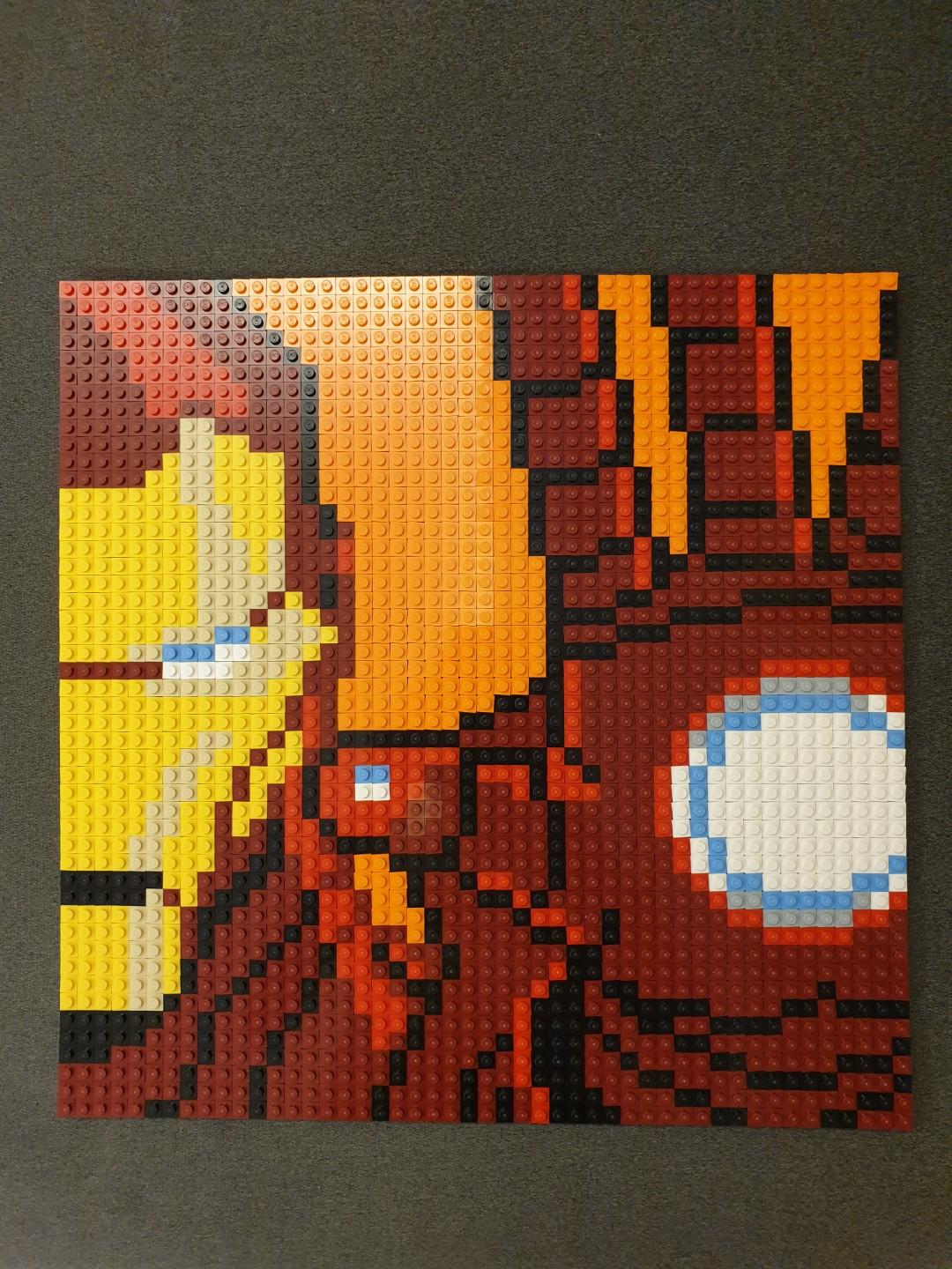 lego iron man mosaic