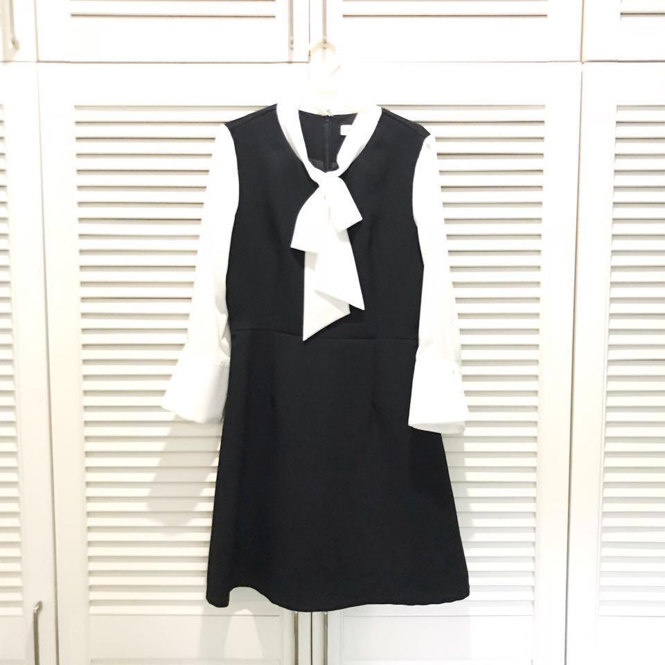 kate spade bow tie crepe a line dress Pearl Bow Ponte Dress