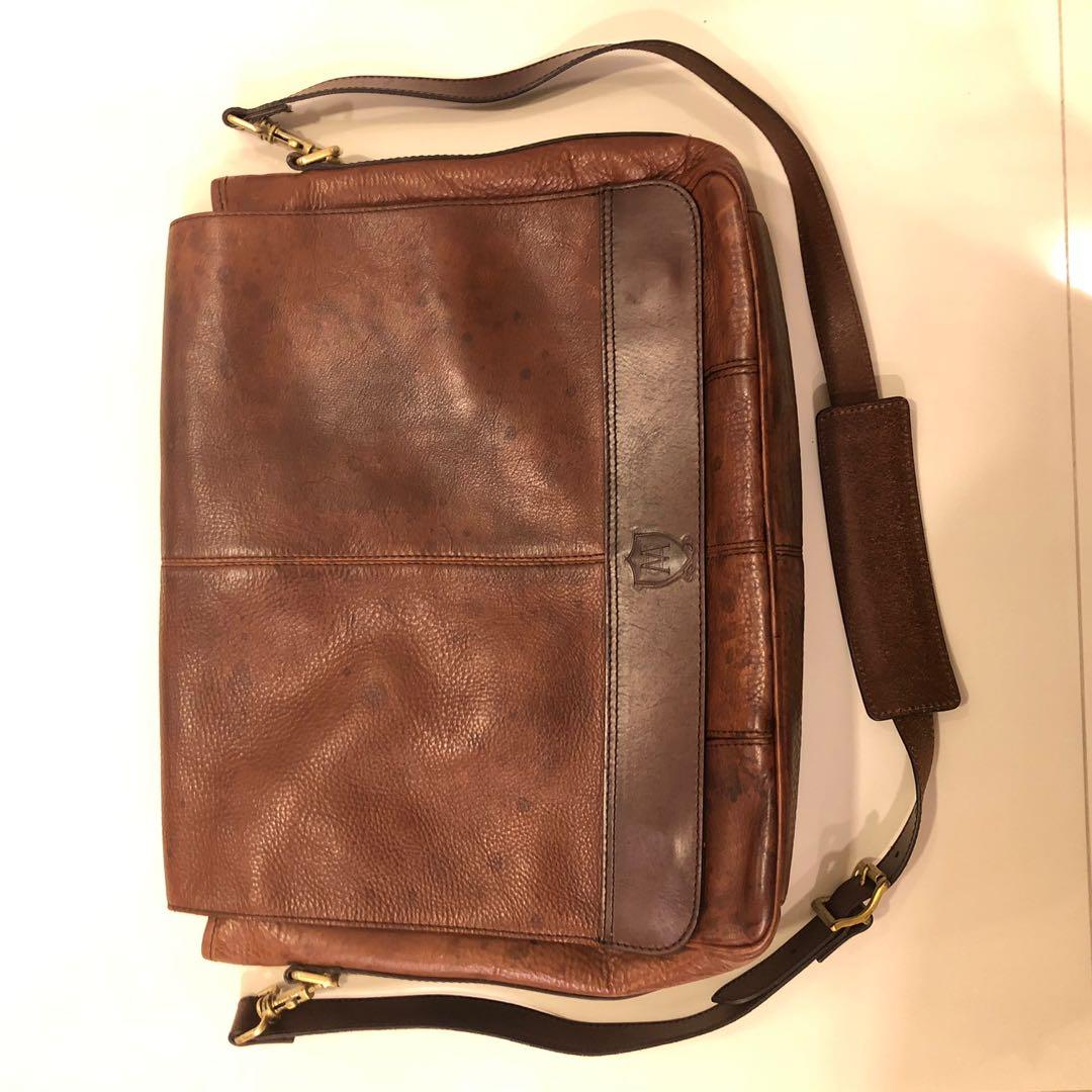 Massimo Dutti leather messenger bag