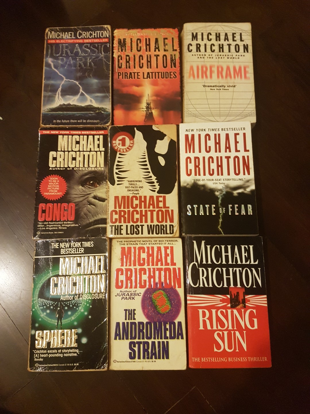 Michael Crichton S Books 9 Titles Books Stationery Fiction On Carousell