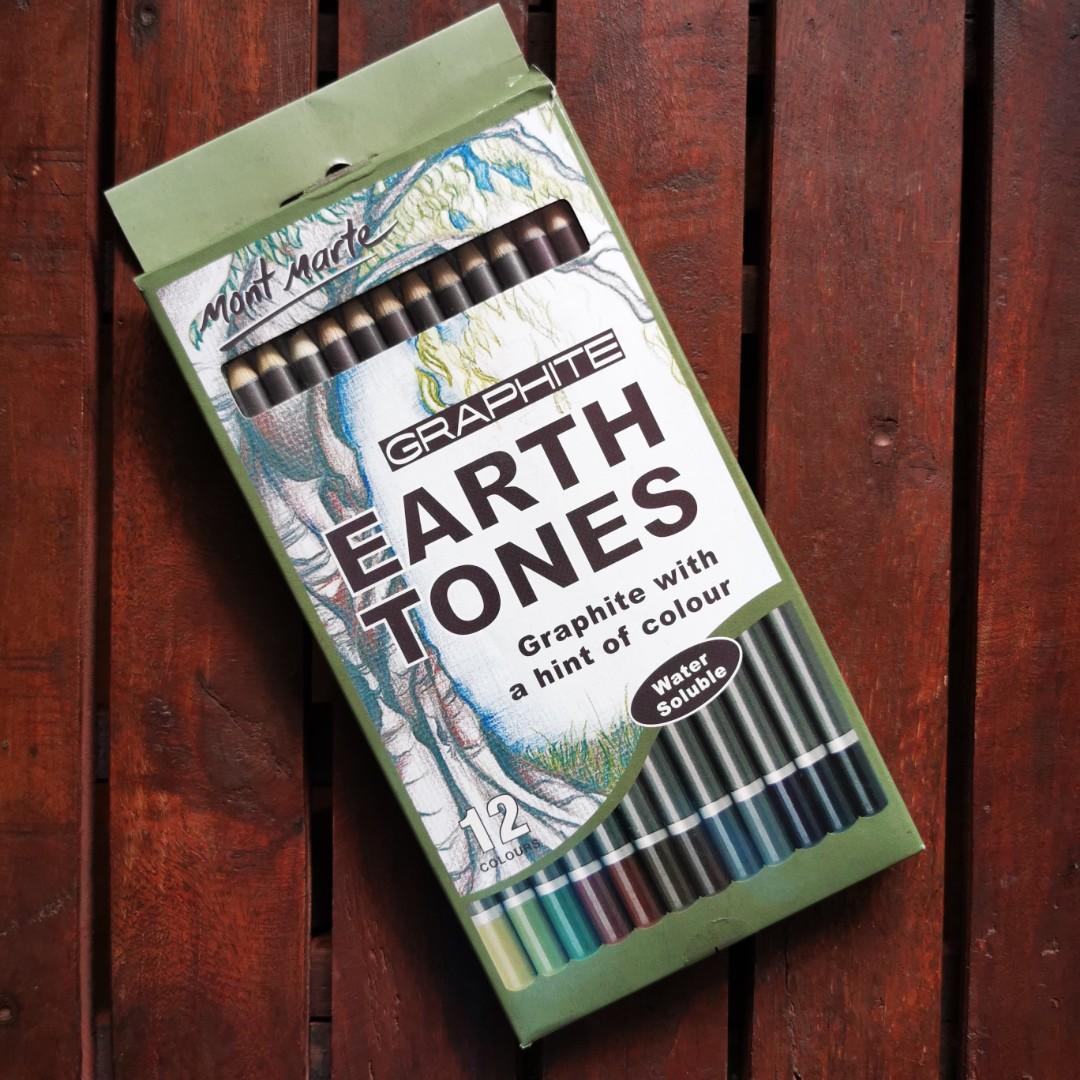 Mont Marte Graphite Earth Tones Set Of 12 On Carousell