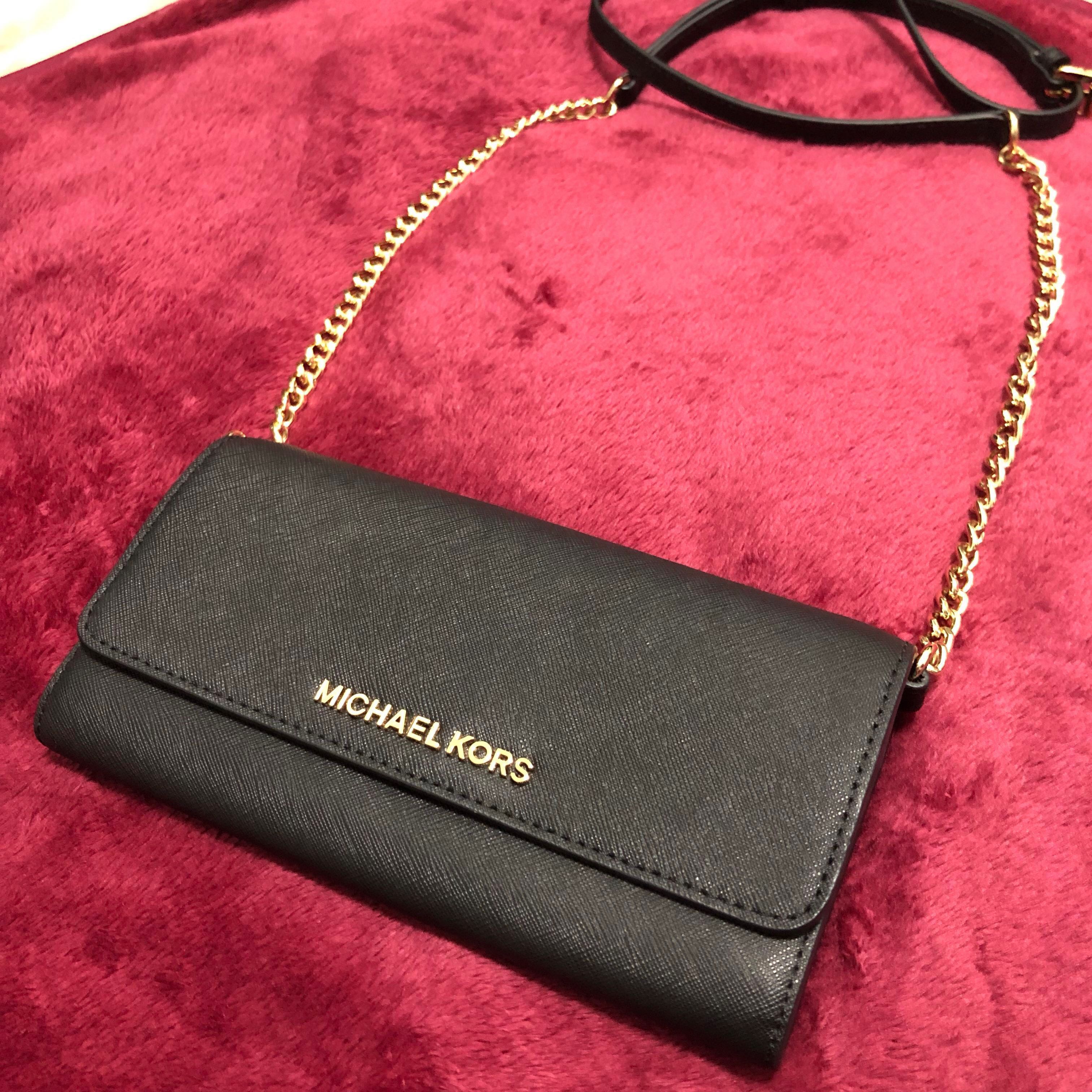 NEW - Michael Kors Jet Set Wallet On A Chain WOC, Women's Fashion, Bags &  Wallets, Wallets & Card Holders on Carousell