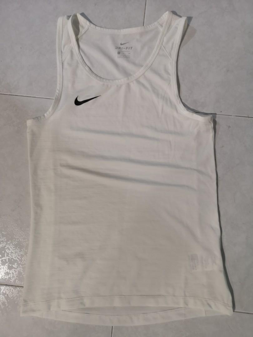 white nike singlet