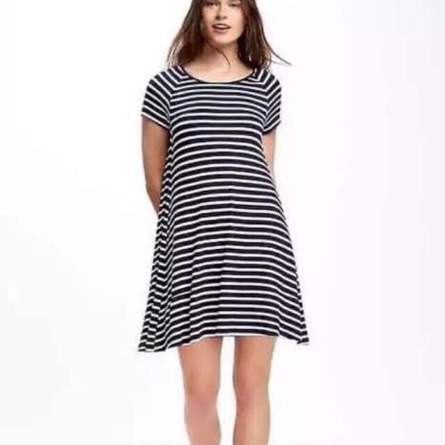 old navy striped swing dress