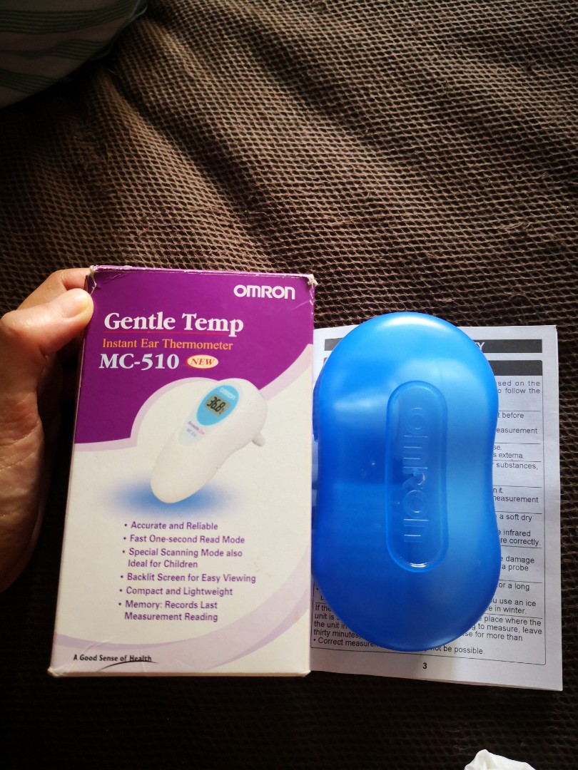Omron Ear Thermometer MC510, Health & Nutrition, Thermometers on Carousell