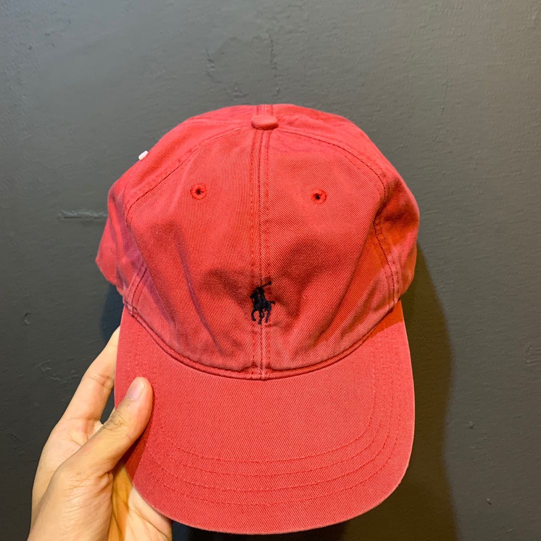 peach polo hat