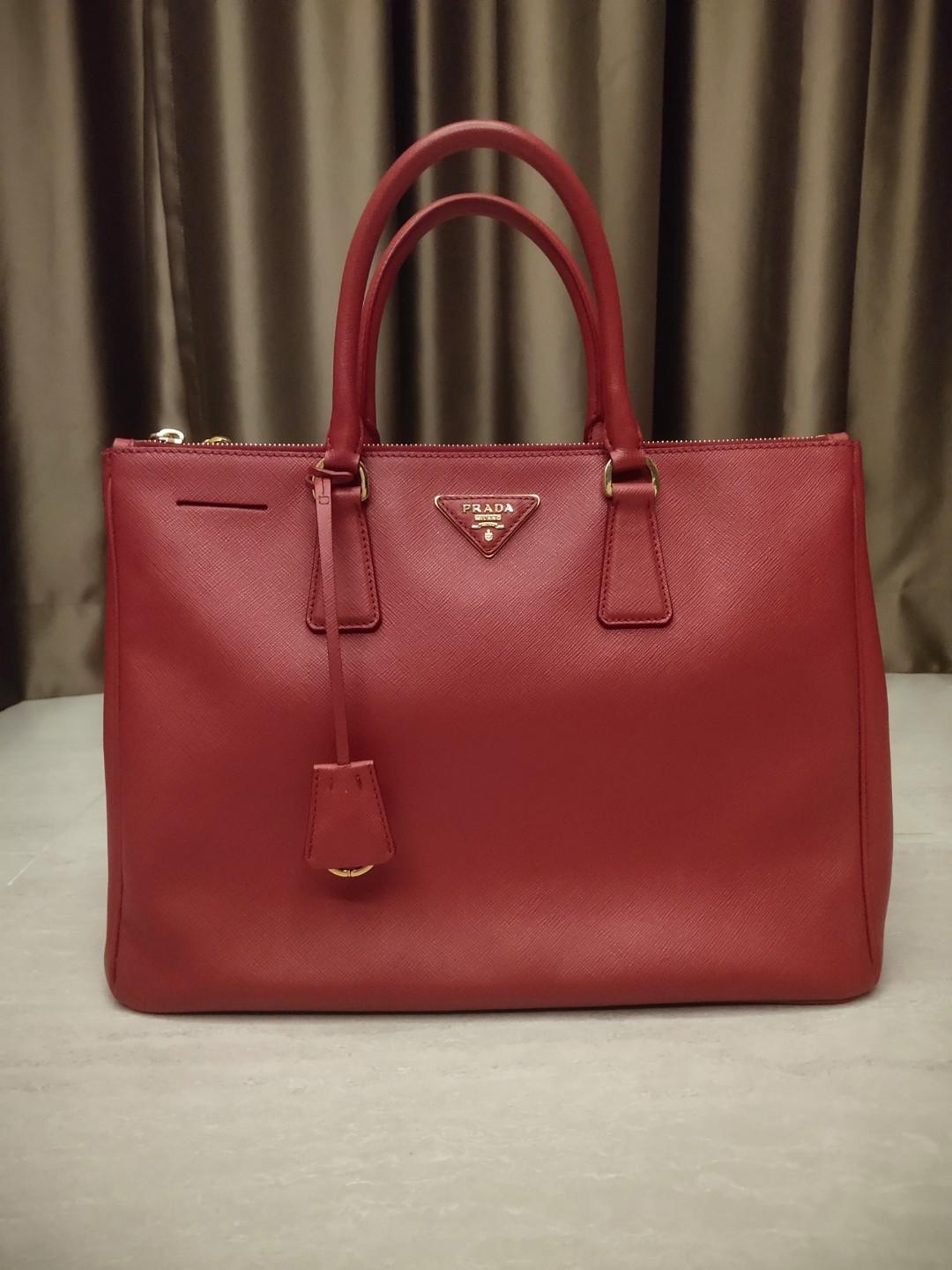 prada saffiano red