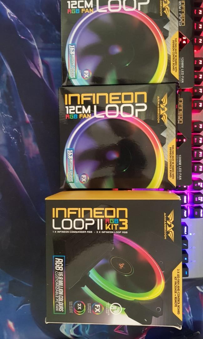Rgb fan Infineon Loop II kit 3, Computers & Tech, Parts & Accessories ...