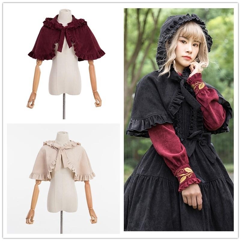 RUFFLES LOLITA GOTHIC COSPLAY WOMEN FASHION CLOAK COAT CAPE 3 COLORS Women s Fashion Coats Jackets and Outerwear on Carousell