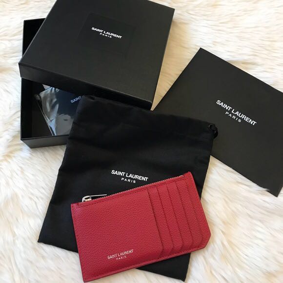 RARE Saint Laurent Fragments Card Case Holder Zip