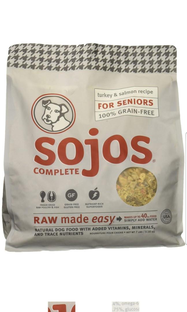 Sojos Turkey Salmon Complete Senior Highest Quality Premium Freeze Dried Raw Dog Food 7lbs Makes 40lbs Pet Supplies For Dogs Dog Food On Carousell