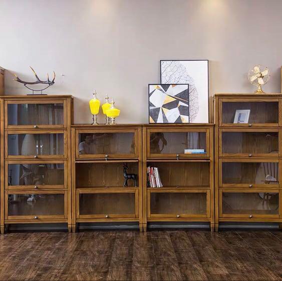 Solid Wood Glass Display Various Heights, Furniture & Home