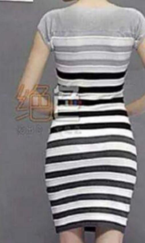 200php - "Repriced" Stripes Dress grey to black (Category: Maternity wear) located in Manila. Submitted by jean2191 (Listing ID 224348968, Image 2). Description: Malakas maka sexy very fitted.