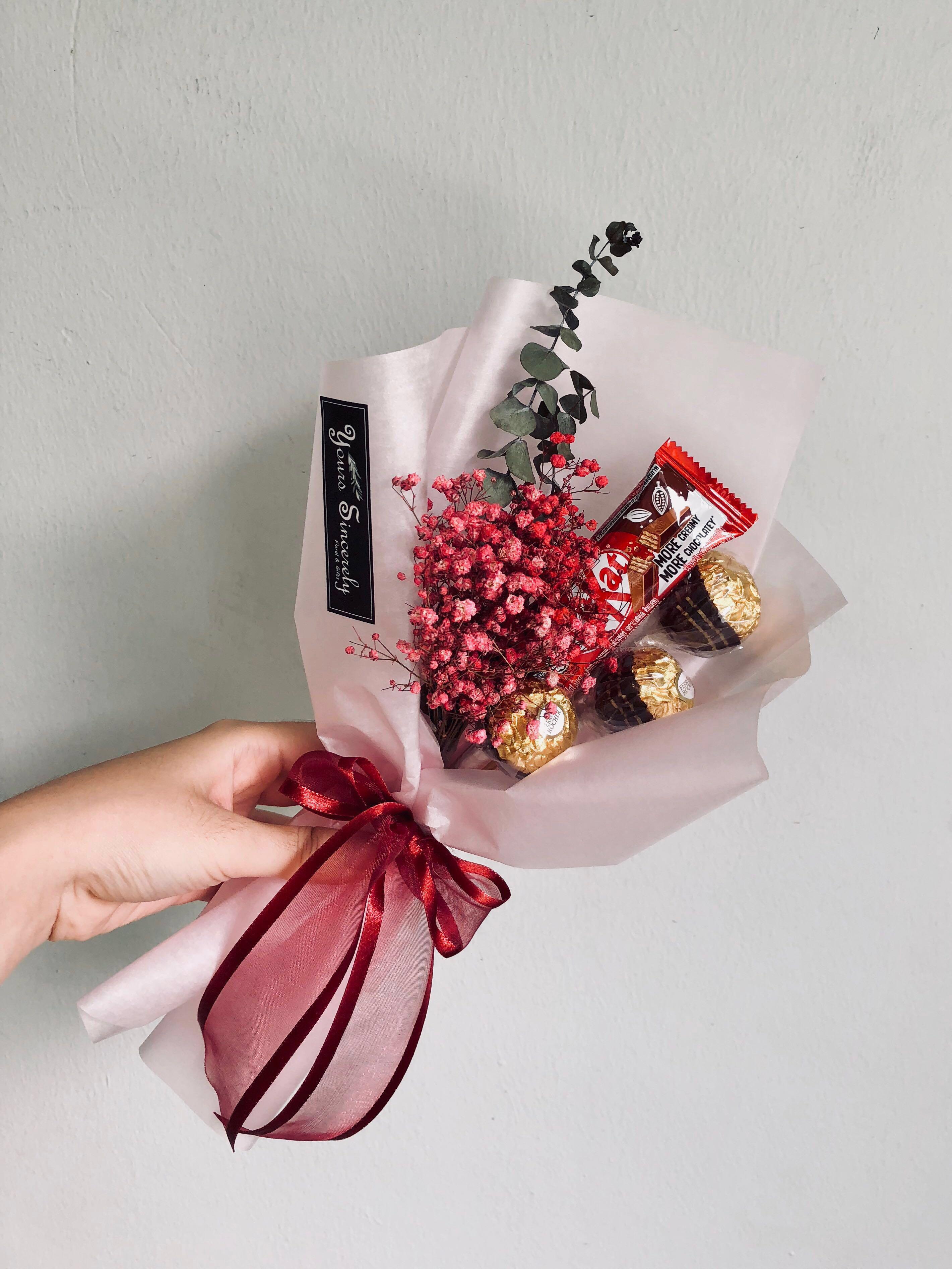 Surprise Bouquet Chocolate Bouquet Gardening Flowers