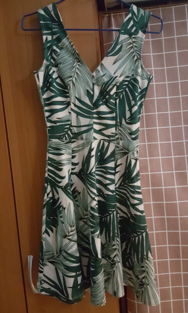 h&m tropical dress