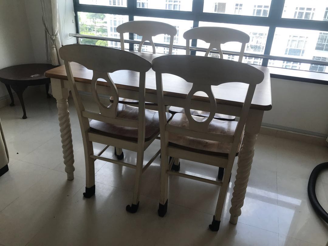 Used Dining table and chairs set, Furniture & Home Living, Furniture
