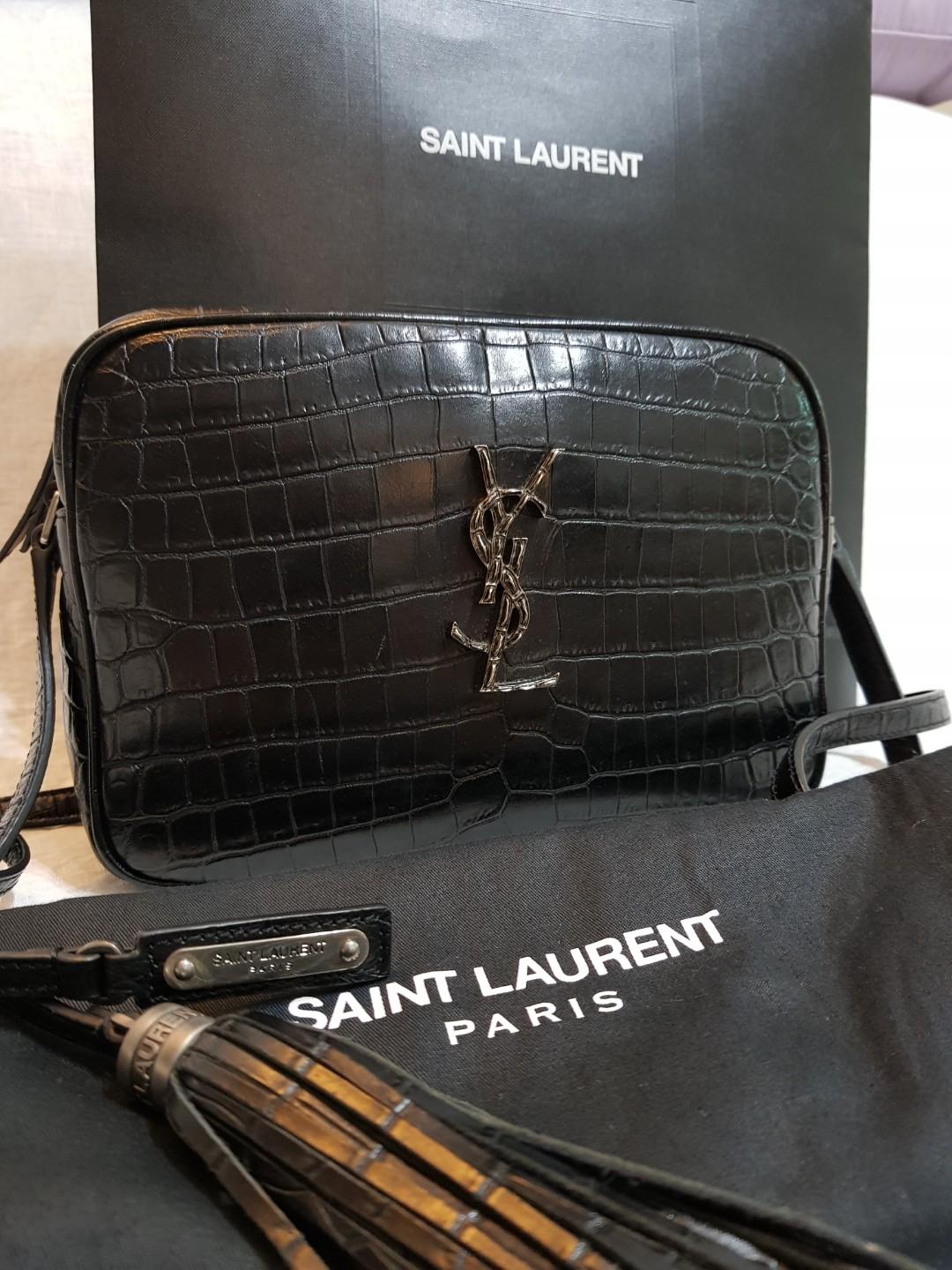 ysl camera bag grey