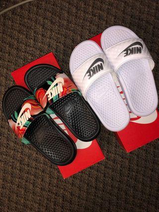 Two wmns benassi Nike slides Two wmns benassi Nike slides