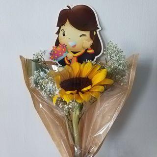 Single Sunflower with Graduation card