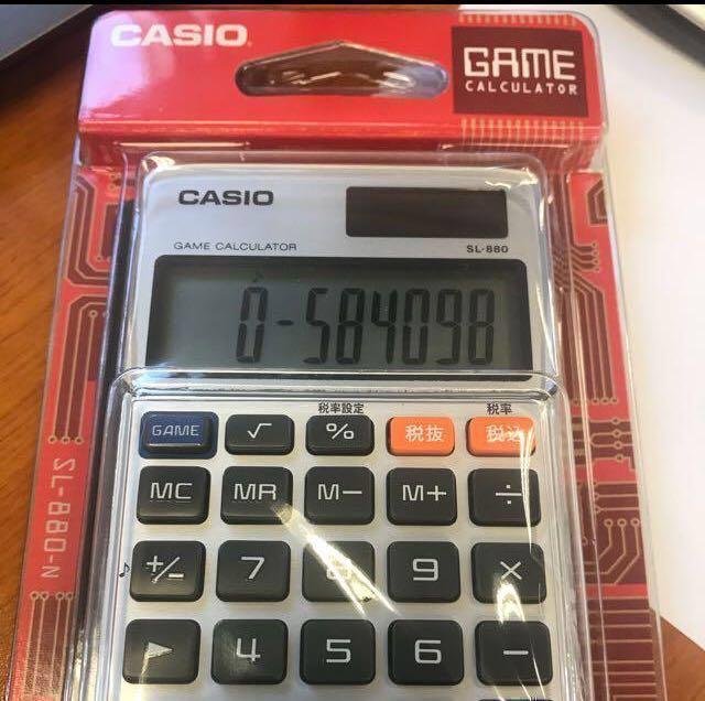 全新現貨日版Casio sl-880-n game calculator 計算機, 興趣及遊戲, 手作＆自家設計, 文具- Carousell