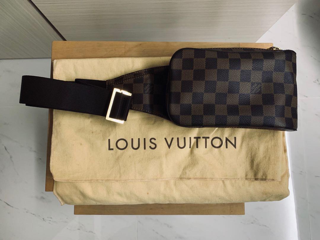 Sold at Auction: LOUIS VUITTON Damier Ebene Geronimos Waist Bag