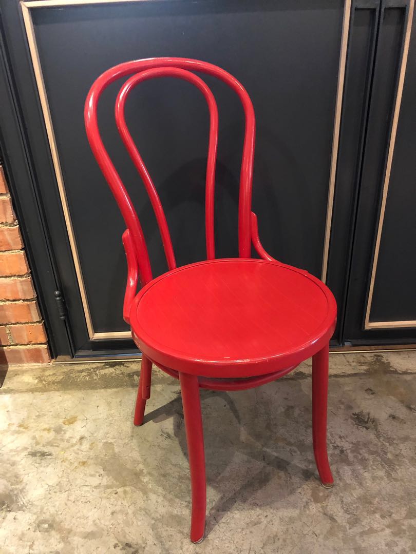 red bentwood chairs