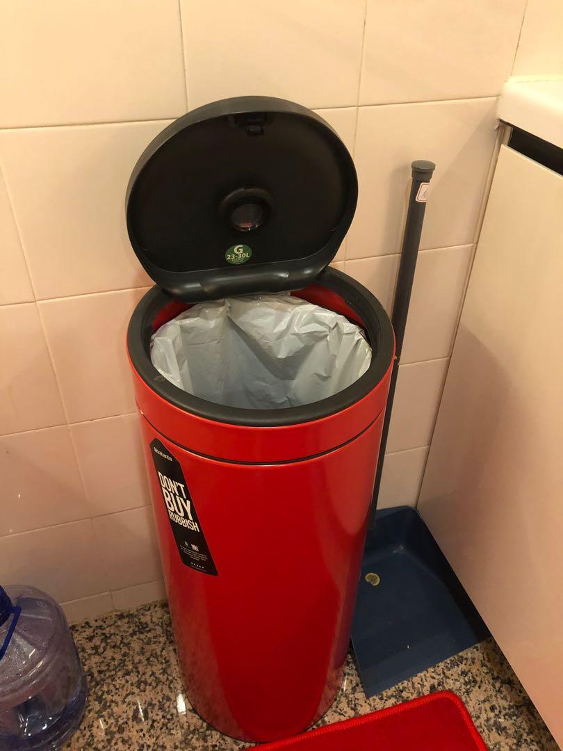 Brabantia Red Trash Can Garbage Bin 紅色垃圾桶 Kitchen