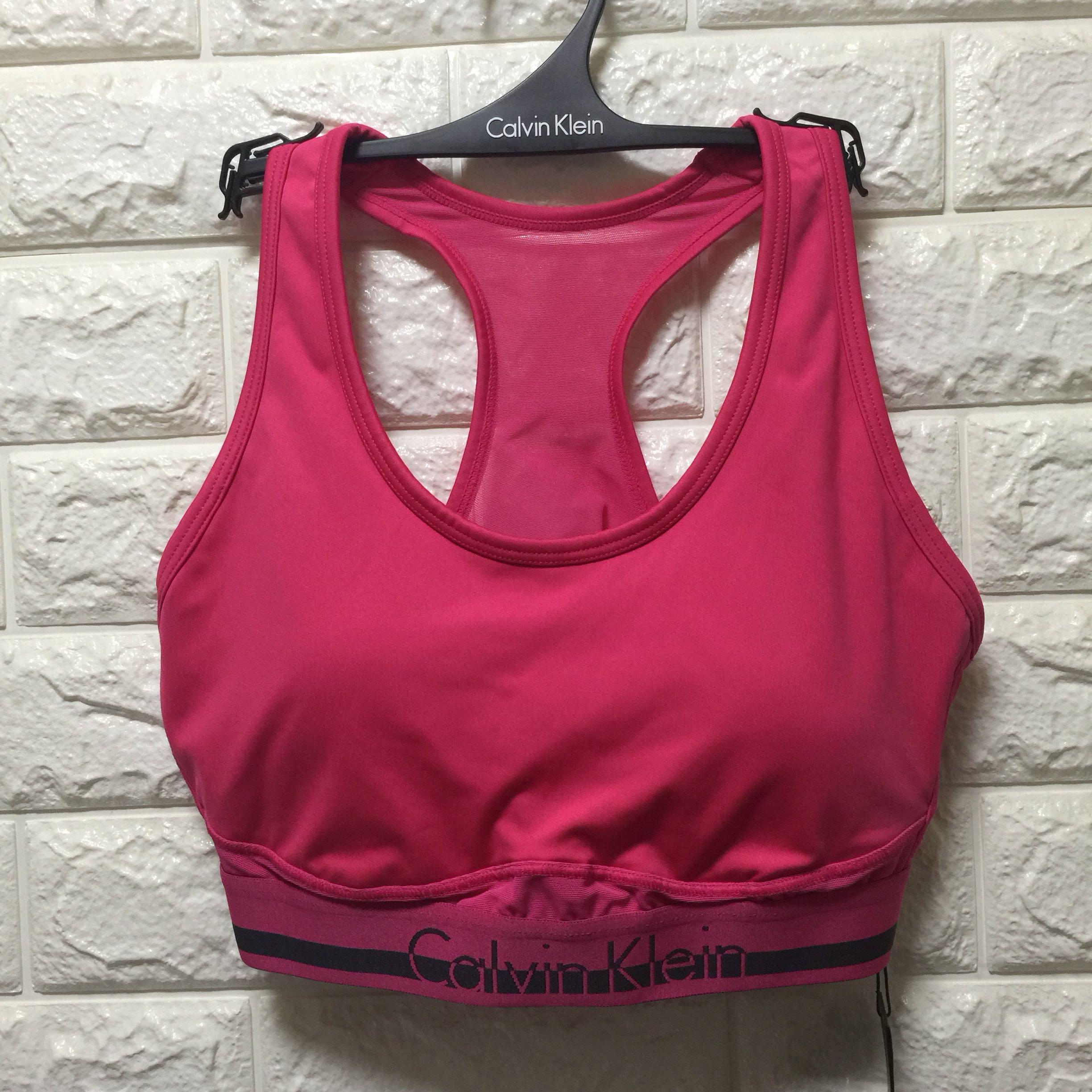 calvin klein red sports bra