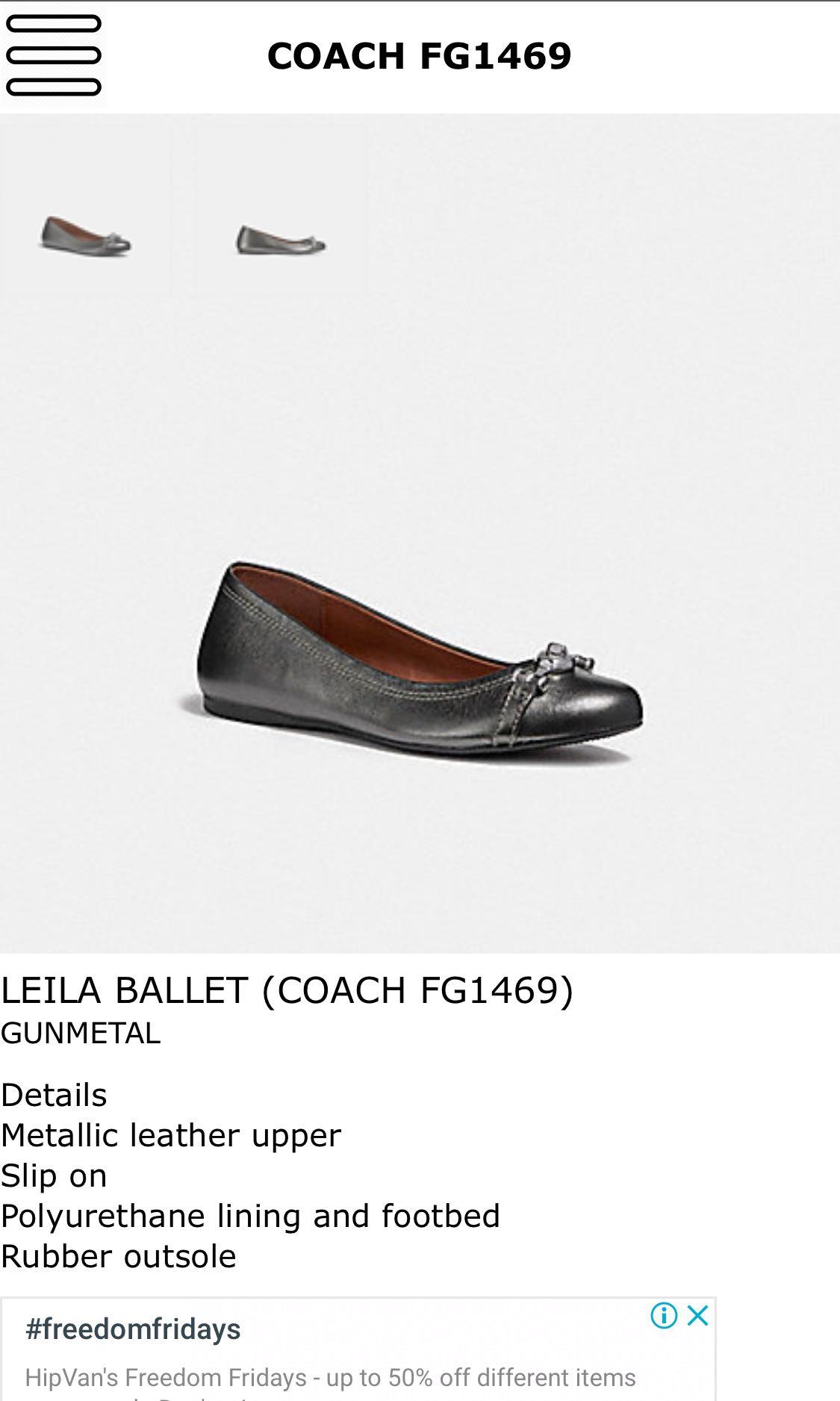 price reduced Coach Leila flats Women s Fashion Footwear Flats on Carousell