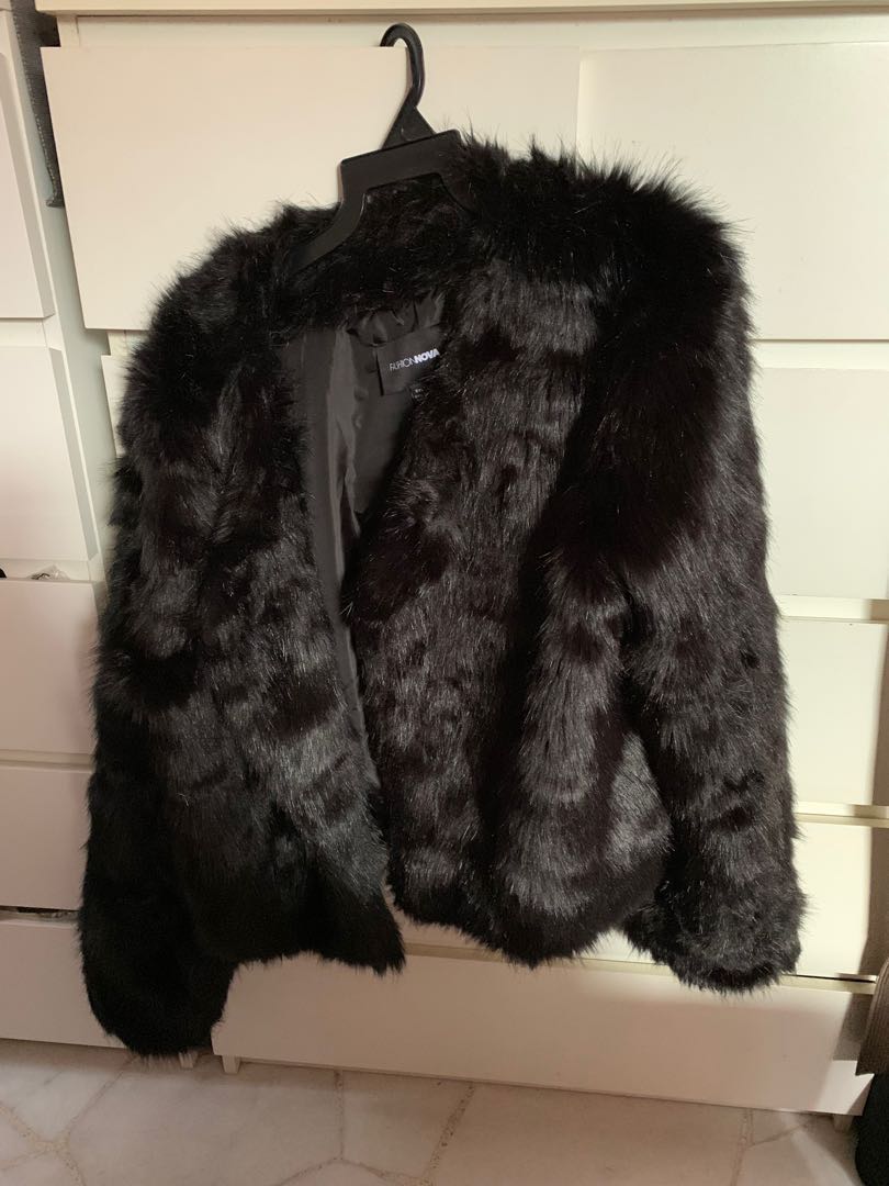 Fashion nova black fur coat new arrivals