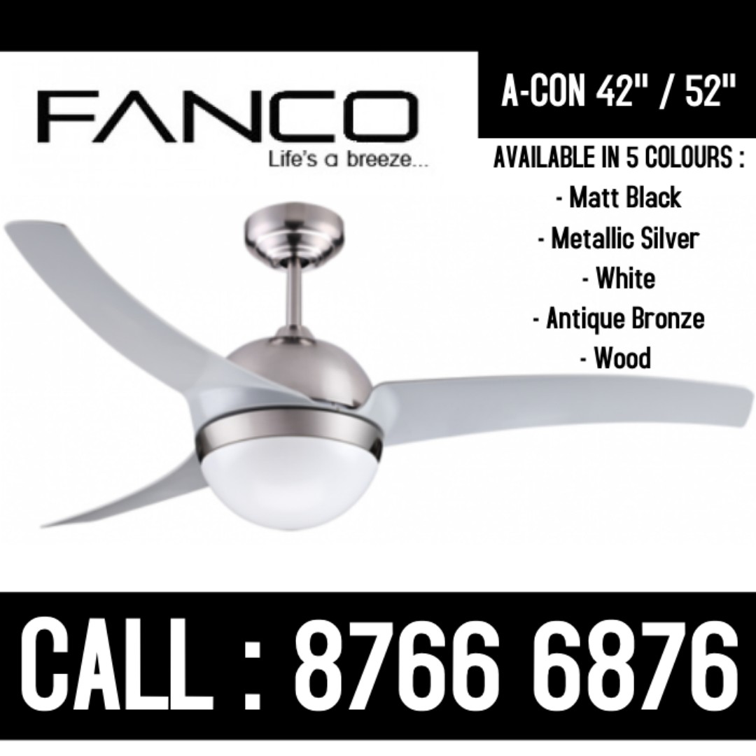 Free Delivery Brand New Fanco A Con 42 52 Inch Ceiling Fan With Free Original Remote Control