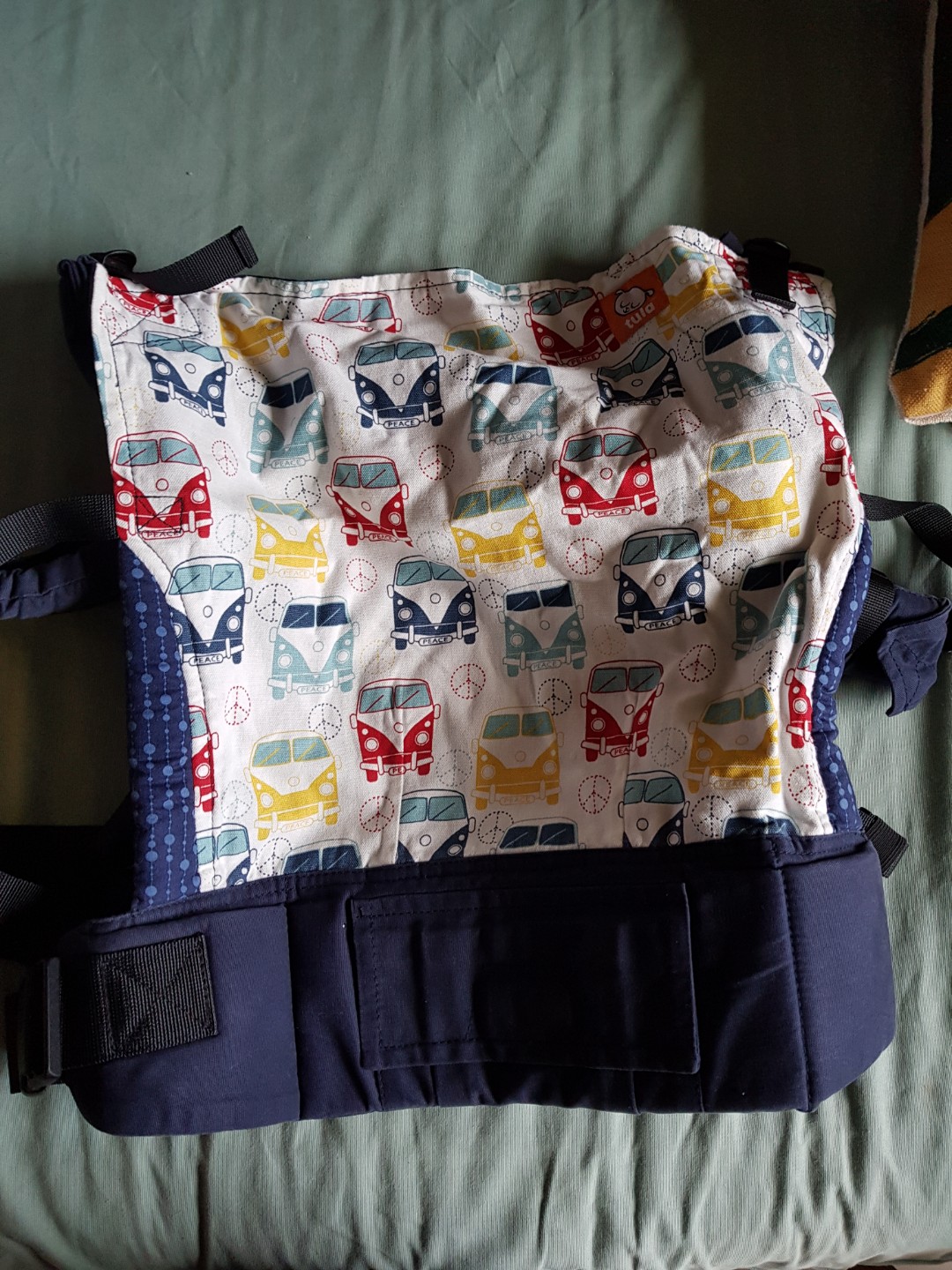 Good as new TULA toddler carrier camper van print with soft case